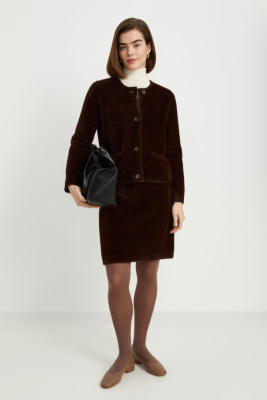 Вязаная юбка силуэта трапеция