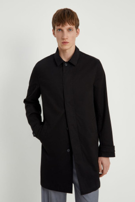 Плащ из хлопка прямого кроя