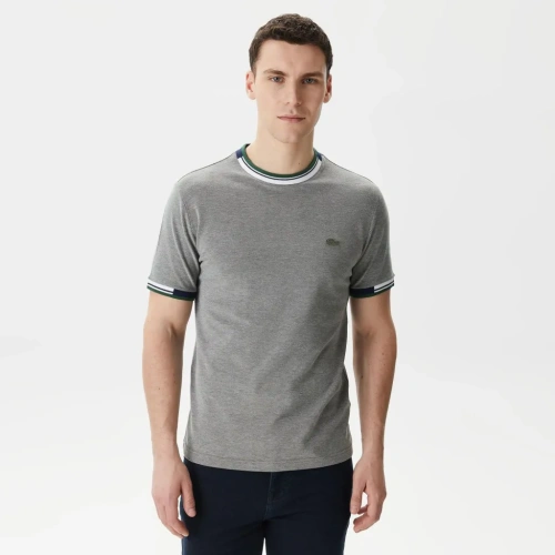 Мужская хлопковая Футболка Lacoste с принтом