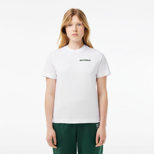 Женская хлопковая Футболка Lacoste Relaxed Fit