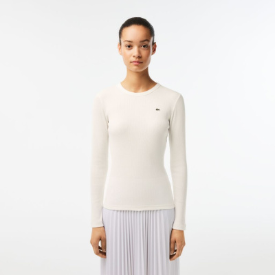 Женская Футболка Lacoste Slim Fit с длинными рукавами