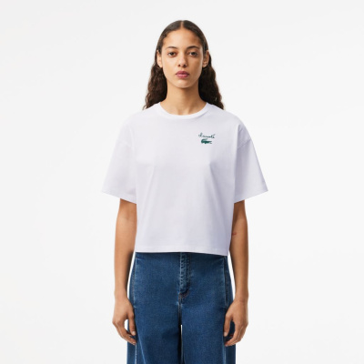 Женская Футболка Lacoste из хлопка