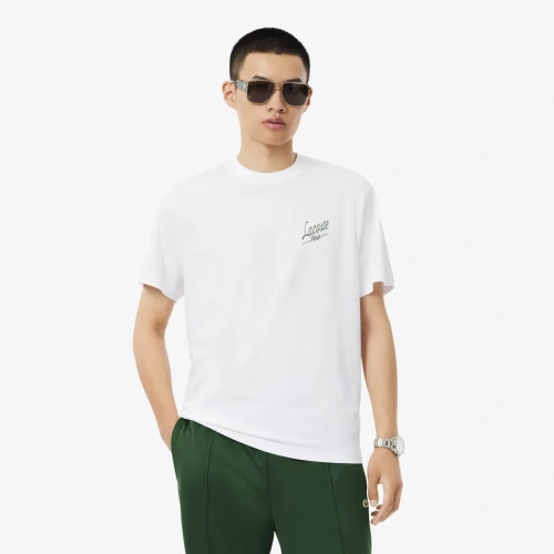 Мужская хлопковая Футболка Lacoste Classic Fit