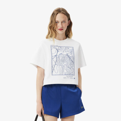 Женская хлопковая Футболка Lacoste