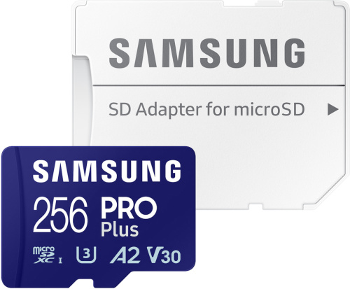 Карта памяти Samsung PRO Plus microSDXC U3 Class 10 256GB MB-MD256SA/EU с адаптером