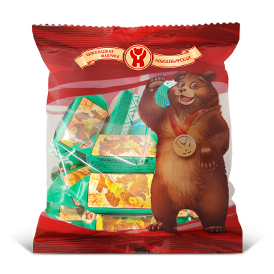 Конфеты Мишка Косолапый, Шоколадная фабрика Новосибирская, 200 гр.