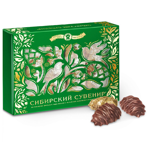 Конфеты в коробке Сибирский сувенир, Шоколадная фабрика Новосибирская, 340 гр.