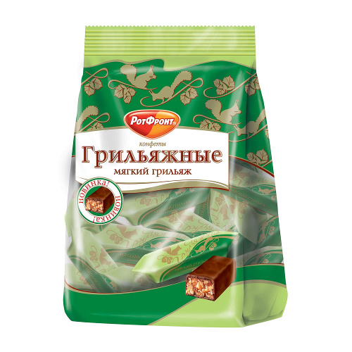Конфеты Грильяжные, мягкий грильяж, Красный Октябрь, 200 гр.