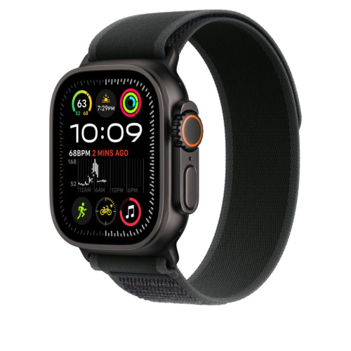 Ремешок Apple для Watch Ultra 49mm Black Trail Loop Black Titanium Finish (S/M)