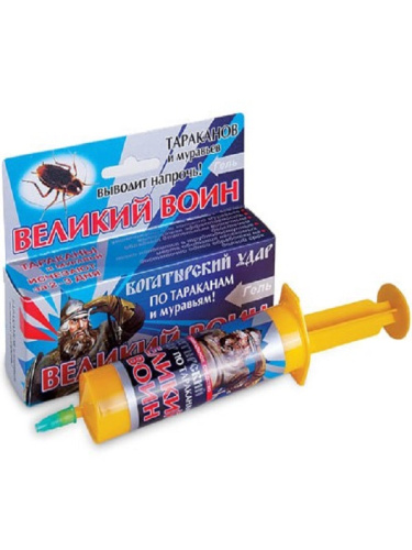 Великий Воин гель от тараканов и домашних муравьев
