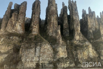 В Якутии появится новый туристический маршрут на Синских столбах / ЯСИА  Хангаласский Республика Саха (Якутия)