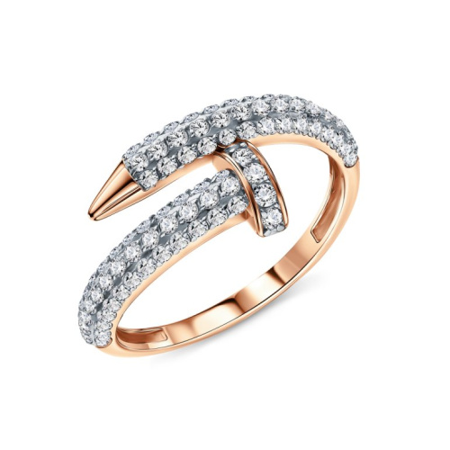 Золотое кольцо с фианитами