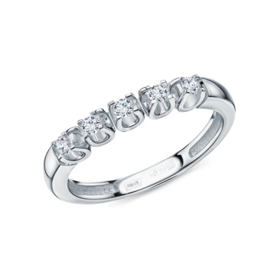 Платиновое кольцо с бриллиантами природными