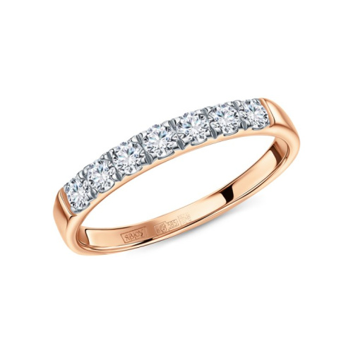 Золотое кольцо с бриллиантами природными