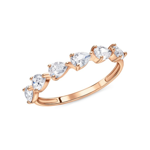 Золотое кольцо с фианитами