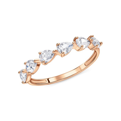 Золотое кольцо с фианитами