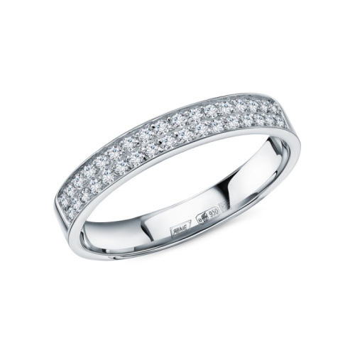 Платиновое кольцо с бриллиантами природными