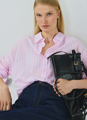 Рубашка из тонкого хлопка, Розовый