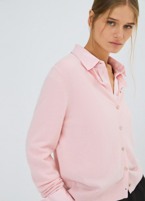 Кардиган из шерсти и кашемира, Розовый