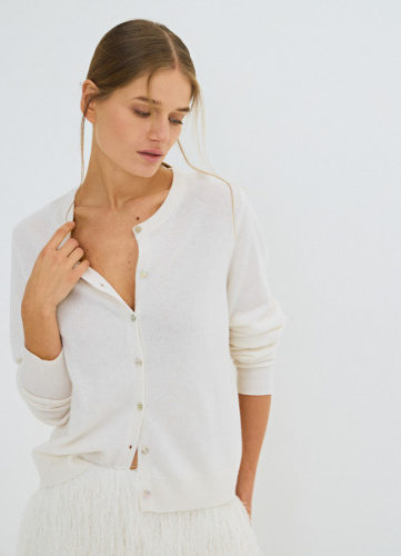 Кардиган из шерсти и кашемира, Белый