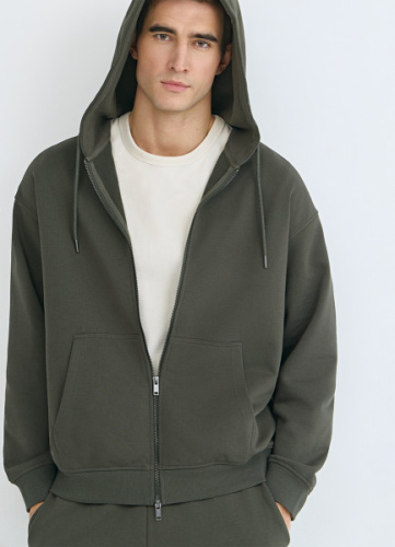 Базовая толстовка на молнии, Зеленый