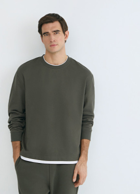 Джемпер с имитацией футболки, Зеленый