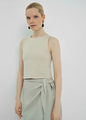 Укороченный топ, Бежевый