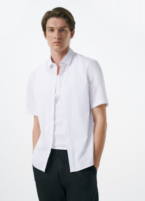 Базовая рубашка с коротким рукавом, Белый