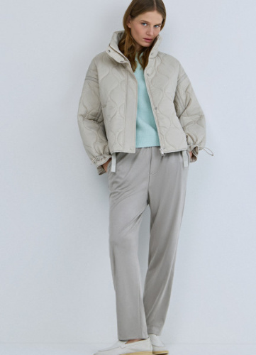 Брюки Baggy из искусственной замши, Серый