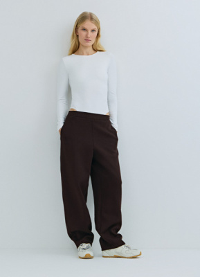 Боди с длинным рукавом, Бежевый