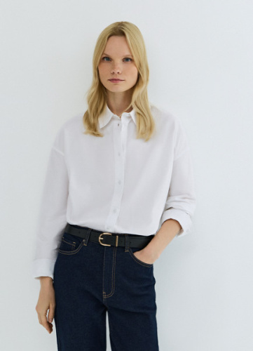 Рубашка из хлопка, Белый