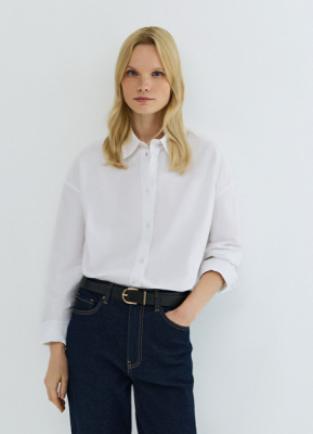 Рубашка из хлопка, Белый