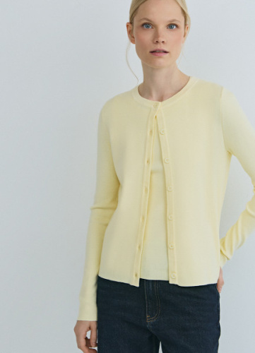 Кардиган из вискозы, Желтый
