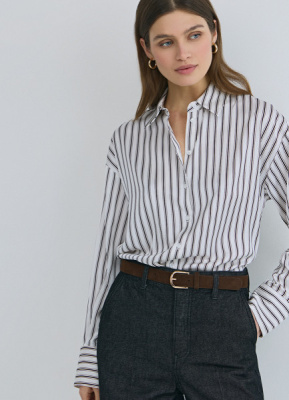 Блузка из сатина, Коричневый