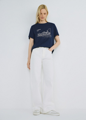 Футболка в морском стиле, Синий