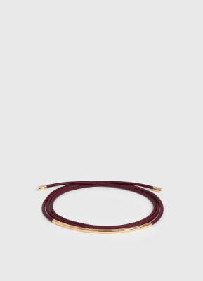 Пояс-шнур с металлической деталью, Фиолетовый