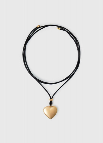 Ожерелье с кулоном в виде сердца, Золотой