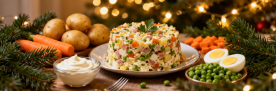 С колбасой или с говядиной? Россияне назвали «правильный» рецепт оливье