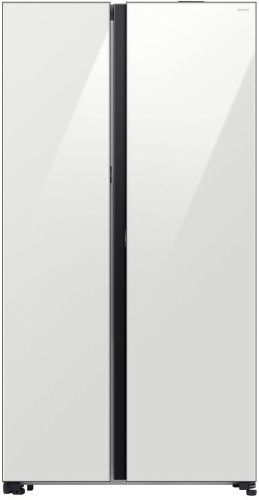 Холодильник Samsung Side-by-Side с автоматически открывающимися дверьми, 646 л Белое стекло