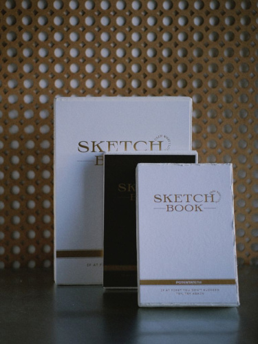 Скетчбук для рисования Potentate 120 л 100 г, 100% целлюлоза, мелкое зерно, рельефный край, белый