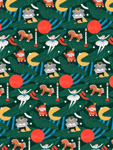 Упаковочная бумага "Щелкунчик" 70х100 см