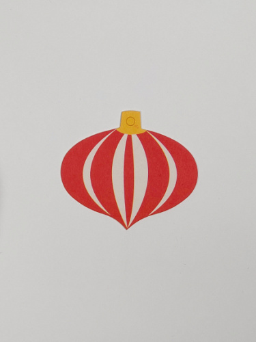 Бирка "Елочная игрушка красная"