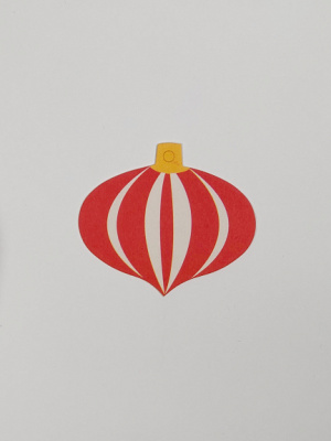 Бирка "Елочная игрушка красная"