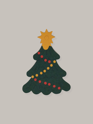 Бирка "Елочка со звездой"