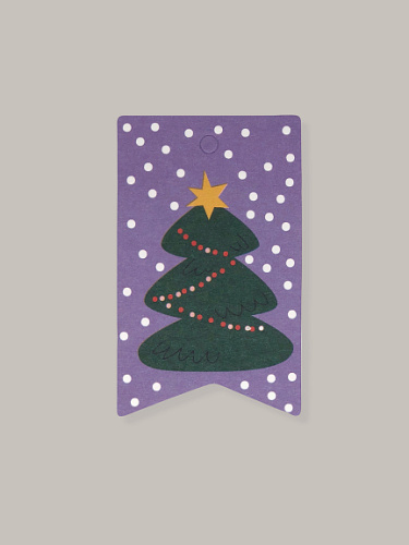 Бирка "Флажок с елочкой"