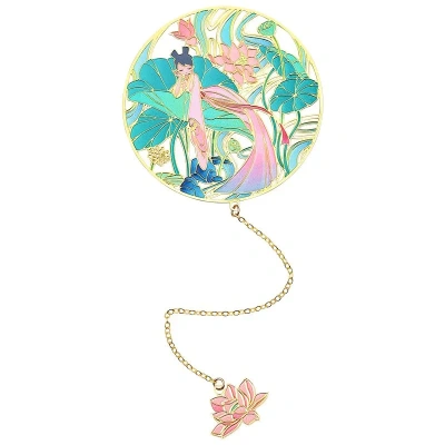 Закладка для книг с подвеской "Фея лотосов" (латунь)