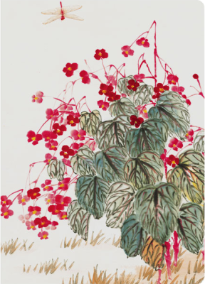 Блокнот для записи с открытым корешком "Яблоня и осенние печальные звуки"