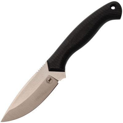 Цельнометаллический нож Пиранья, сталь VG-10, рукоять черная G10