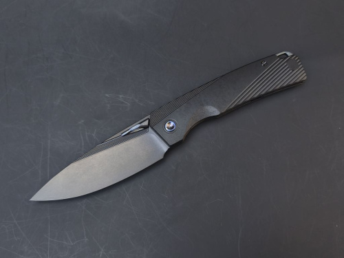 Складной нож TuoTown Themis DLC, сталь T14N, рукоять Black Crystal Ti