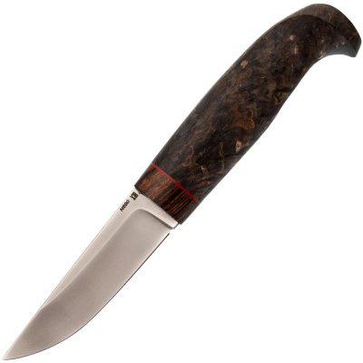 Нож Финка Карп, сталь N690, рукоять карельская береза, серый